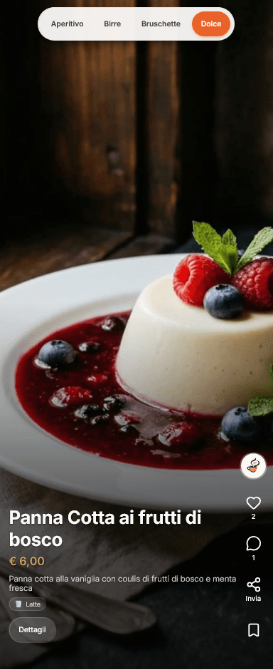 Scroll Menu — panna cotta